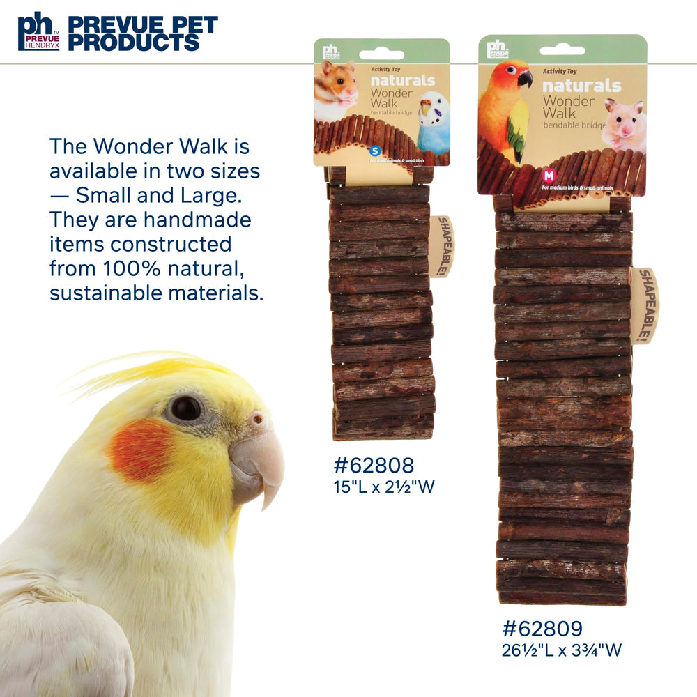 Prevue Naturals Wonder Walk Bridge large size highlight for bigger birds.