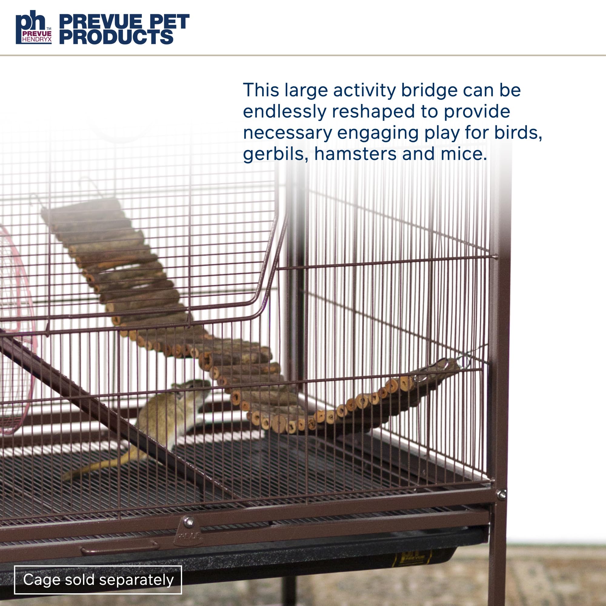 Prevue Naturals Wonder Walk Bridge natural materials close-up supporting safe exploration.