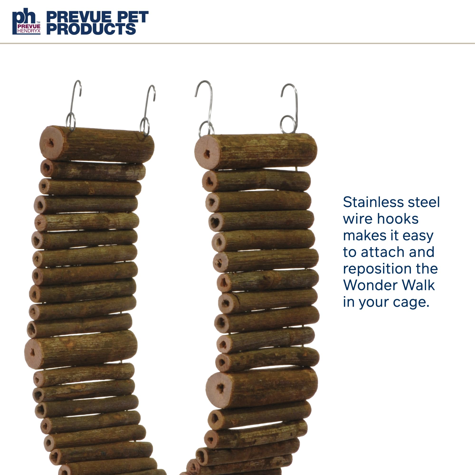 Prevue Naturals Wonder Walk Bridge on wires installation demonstrates easy mounting.