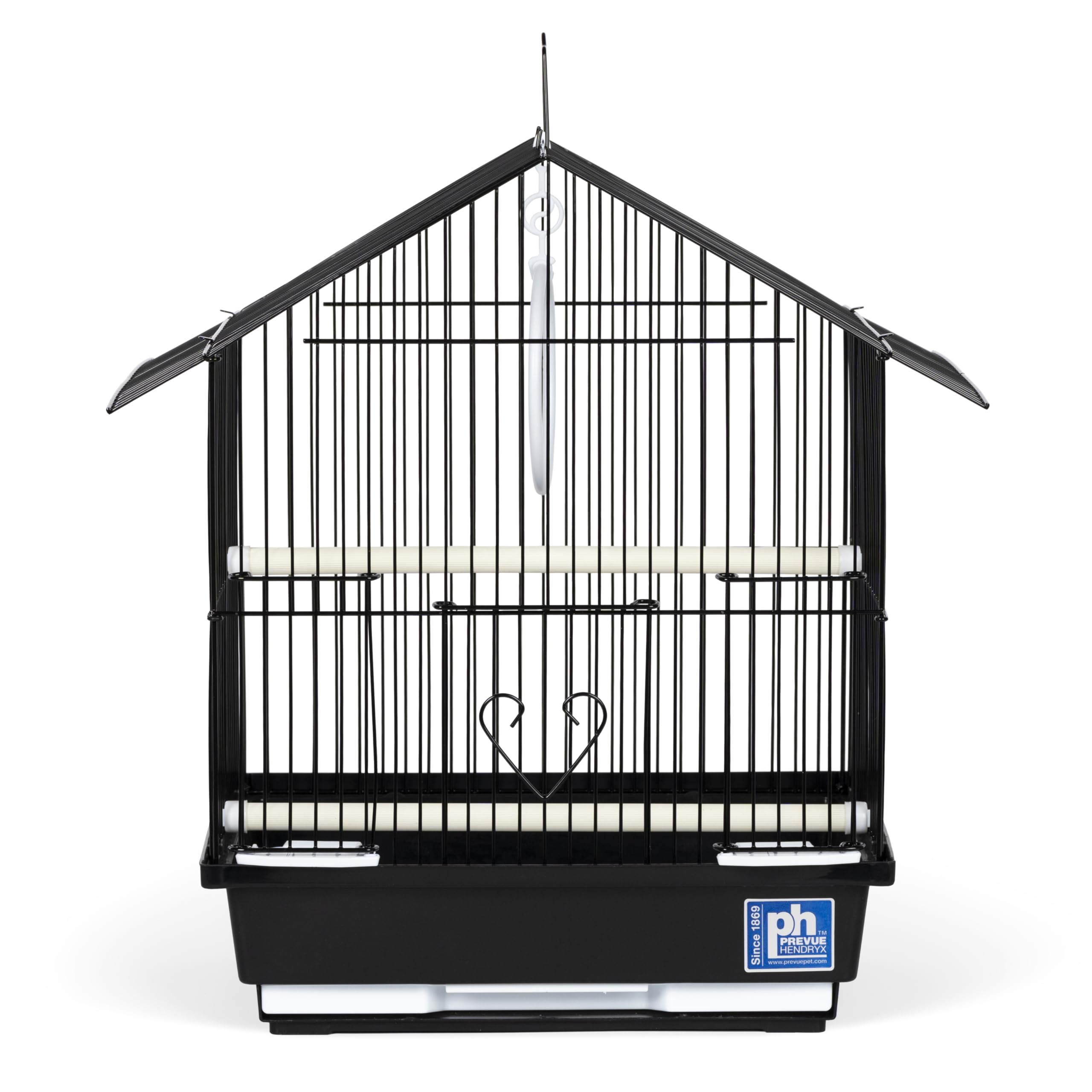 Prevue Parakeet Manor side profile shows compact, bird-friendly design.