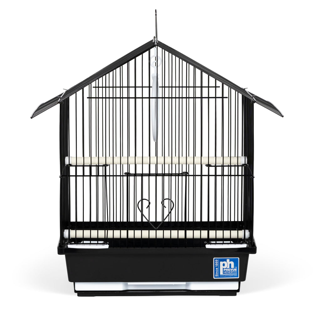 Prevue Parakeet Manor side profile shows compact, bird-friendly design.