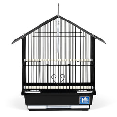 Prevue Parakeet Manor side profile shows compact, bird-friendly design.