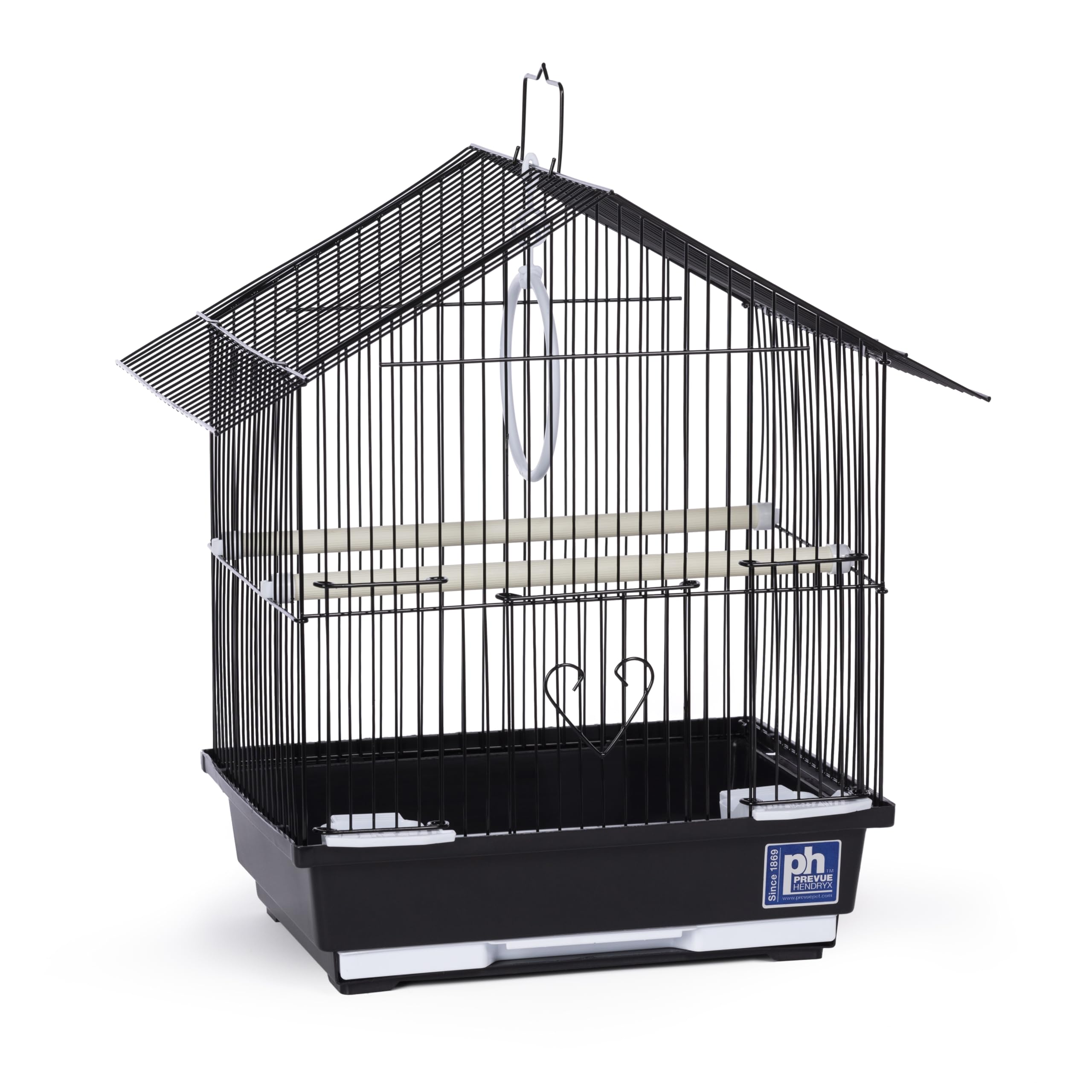 Prevue Parakeet Manor cage with handle, portable for home or travel.