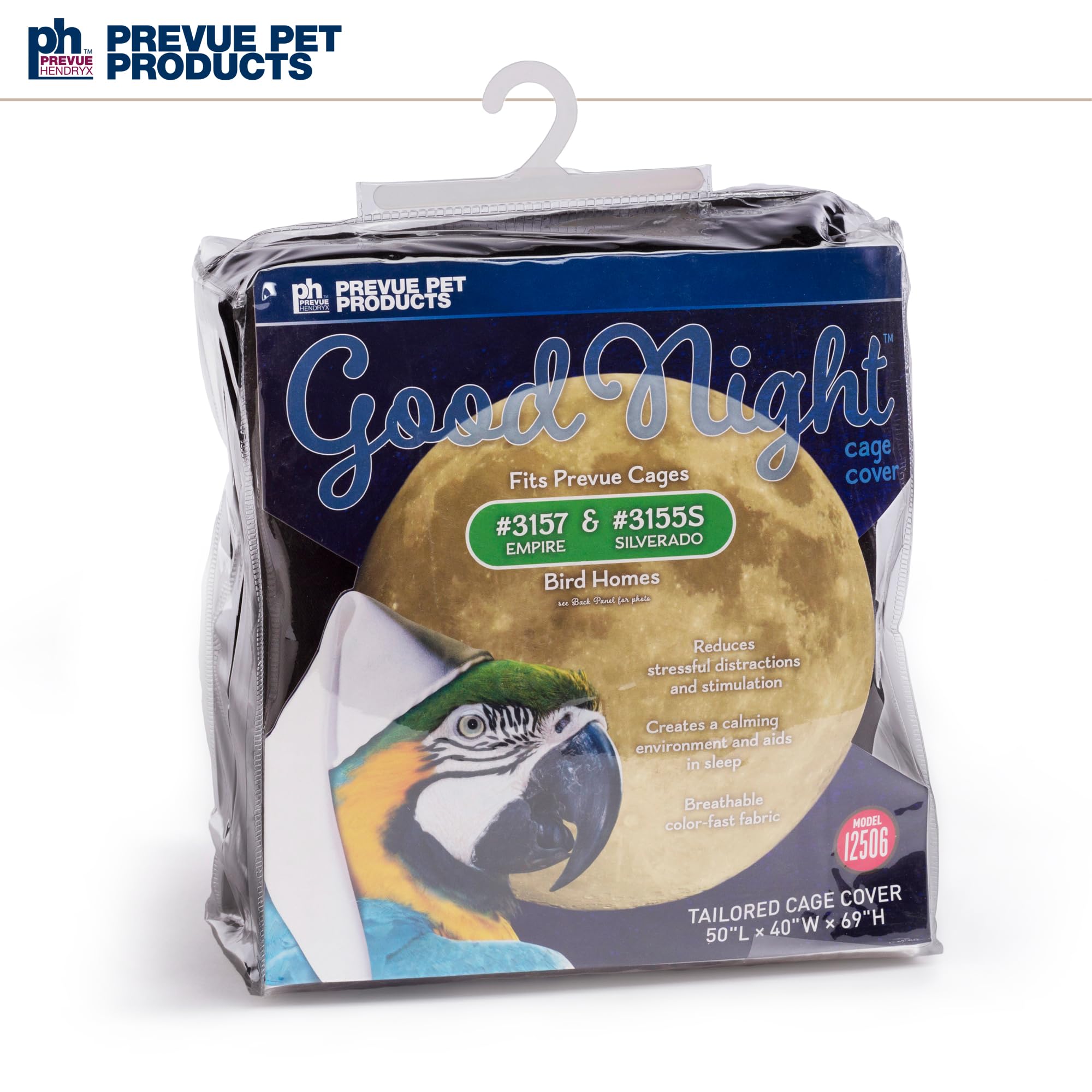 PH Prevue Hendryx black fabric reduces drafts and stress for birds.