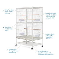 Removable floor grille facilitates quick cleaning and maintenance