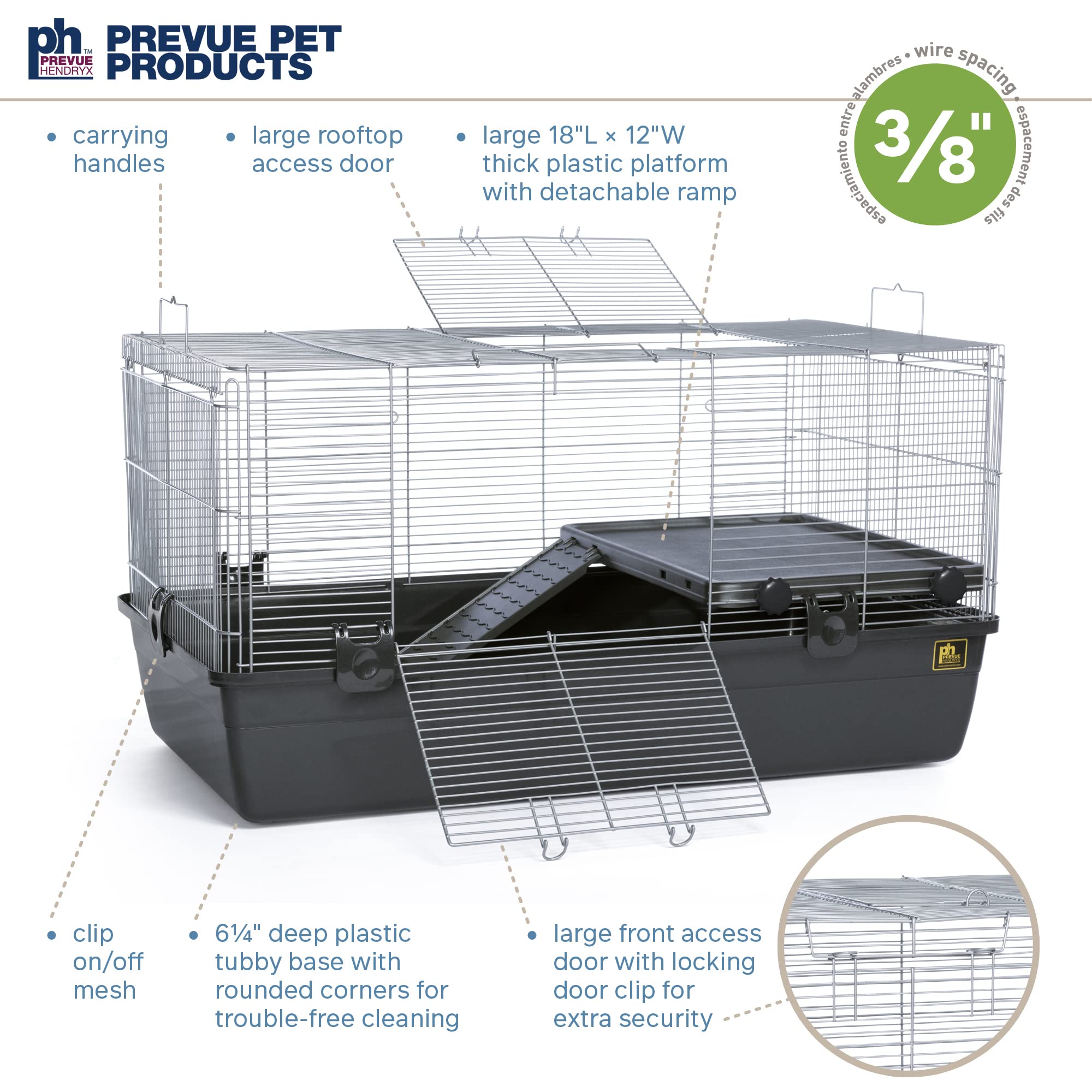 PH Prevue Hendryx universal small animal home tight wire spacing enhances pet security