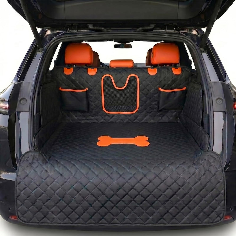 PREWERK bone-pattern cargo liner full view protects trunk from dirt and wear