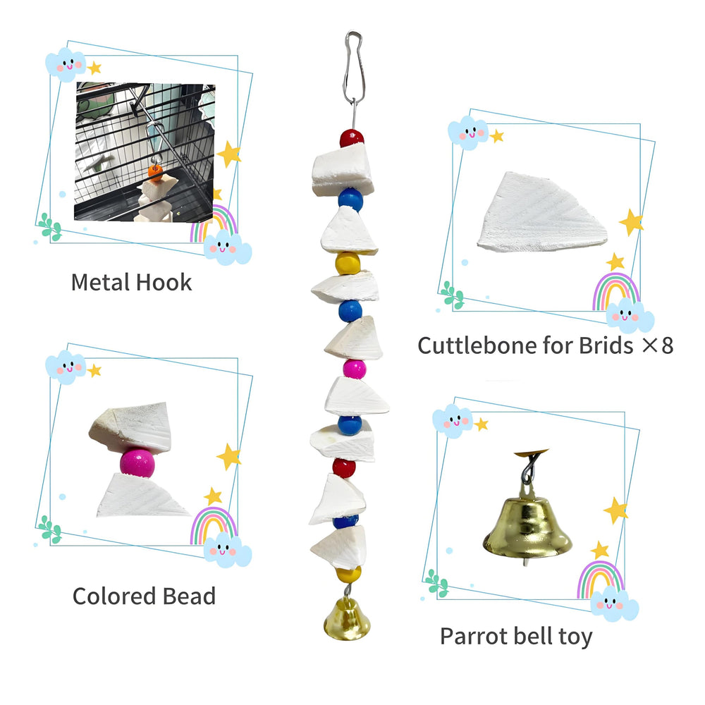 PRFOKEY parrot cage toys with stainless steel clips