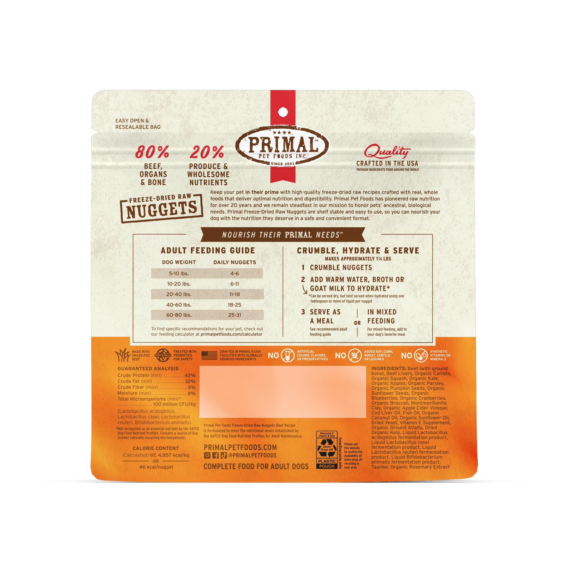 Primal adult dog nourishment option fits flexible feeding routines.