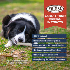 Primal Antlers packaging highlights natural sourcing and long-lasting chews.