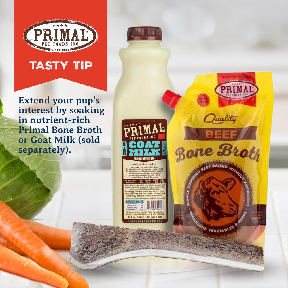 Primal Antlers sustainably sourced in North America emphasizes ethical production.