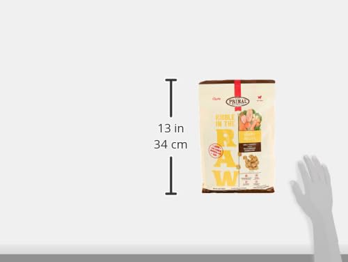 Primal Kibble in the Raw easy-serve scoop shows mess-free feeding for busy days.