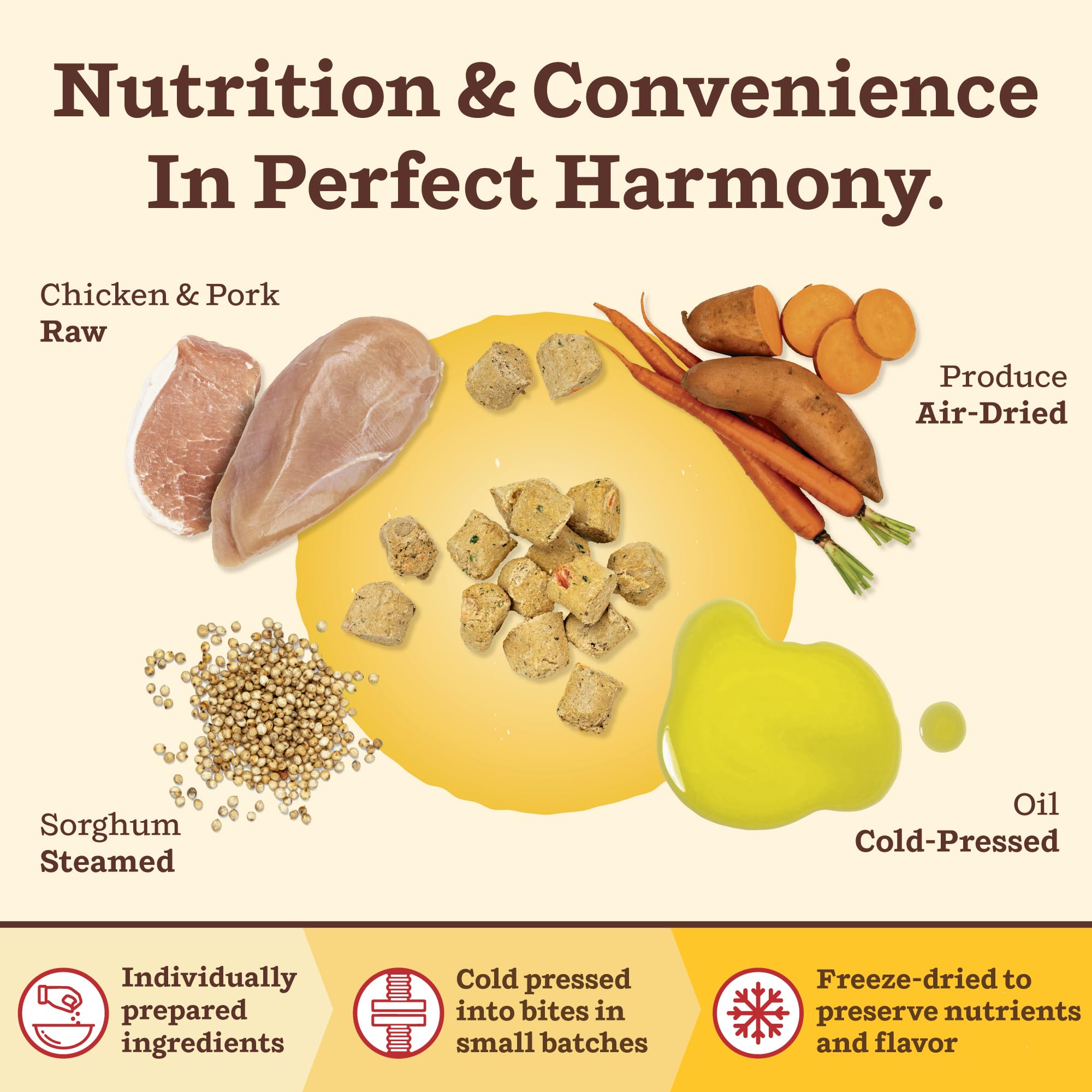 Primal Kibble in the Raw scoop and serve shows convenient, mess-free meals for busy days.