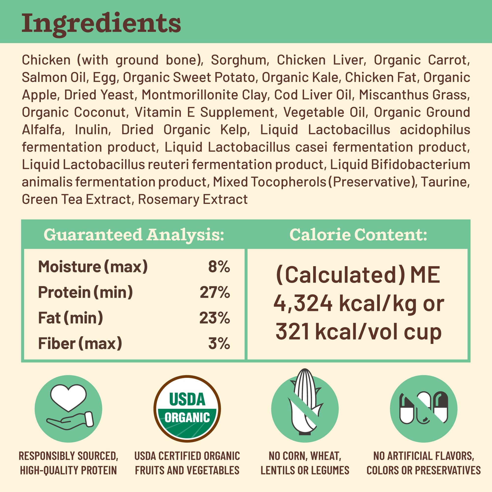 No fillers and synthetic vitamins label signaling minimal processing.