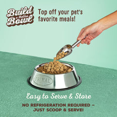 Primal Pet Foods chicken liver toppers close-up, savory flavor and nutrient-rich mix