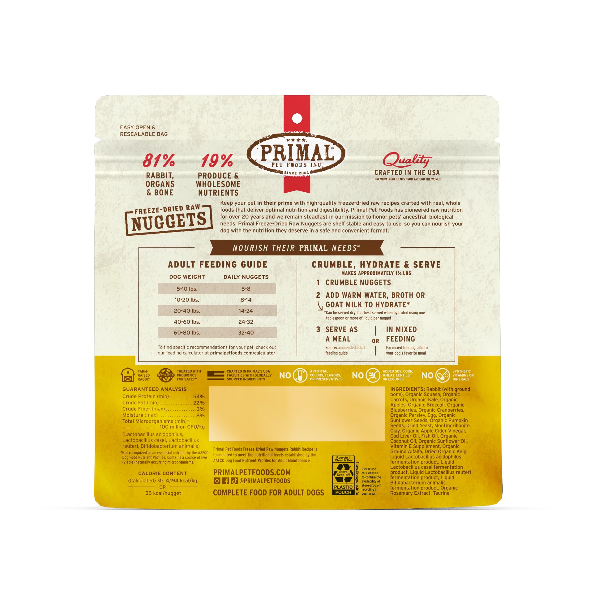 Primal Pet Foods no artificial colors or preservatives