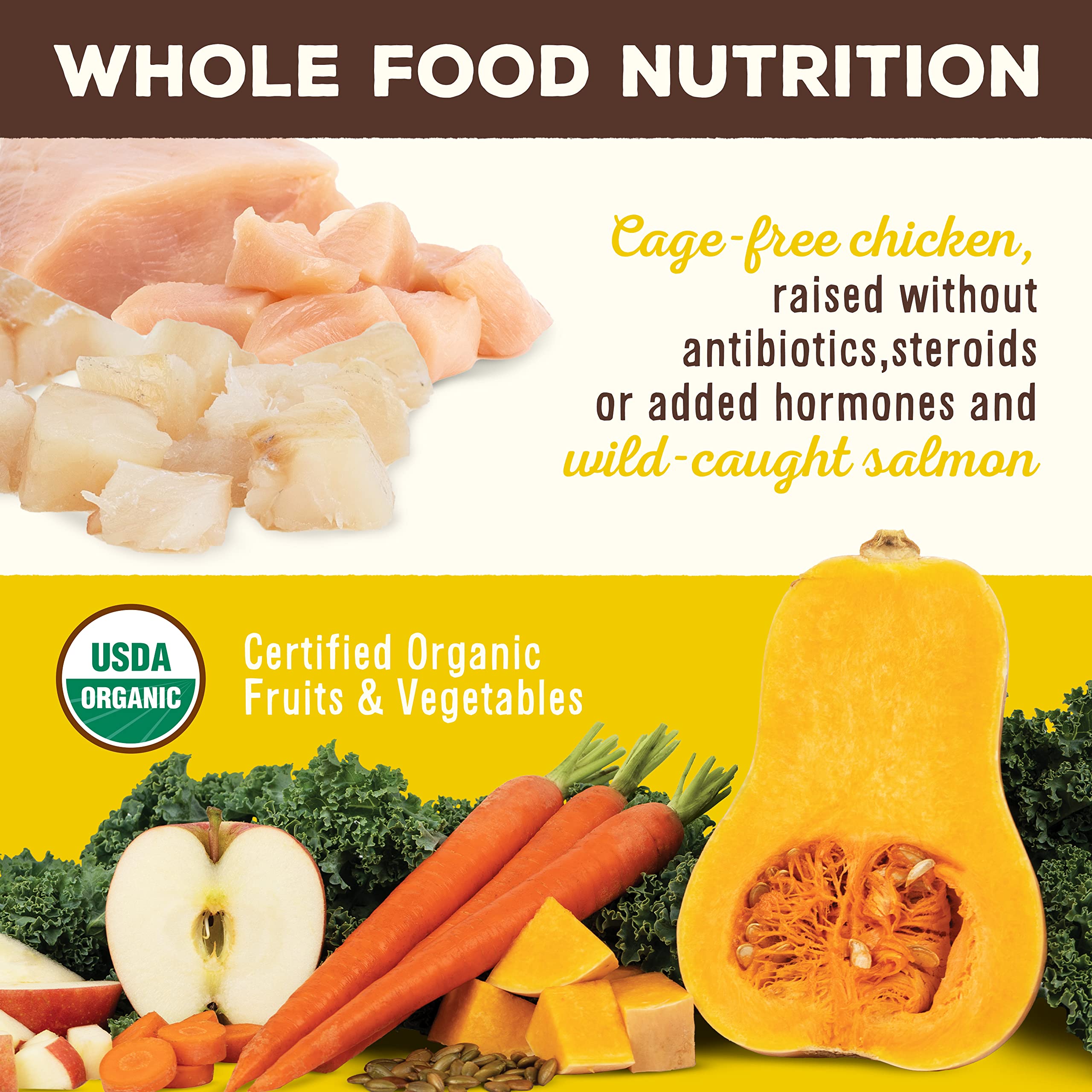 Primal Pet Foods Pronto Mini Nuggets close-up of real chicken and salmon ingredients.