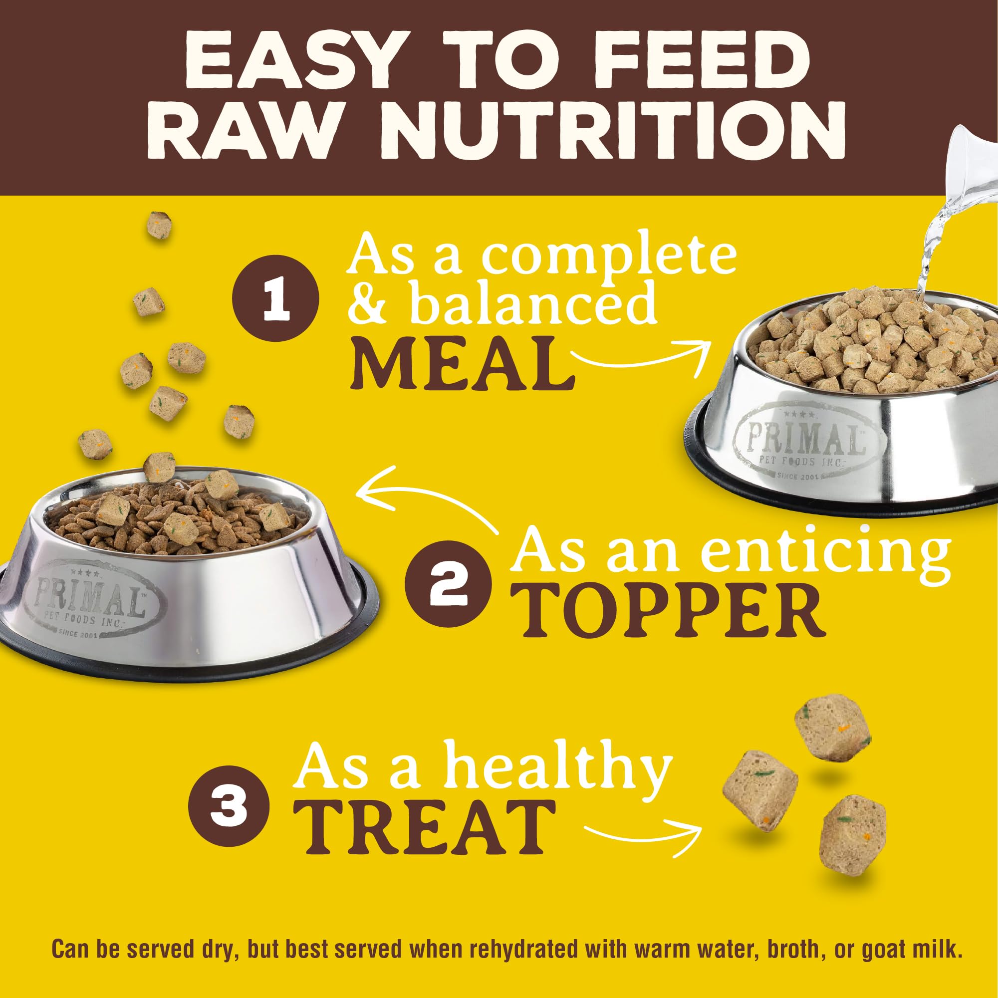 Primal Pet Foods Pronto Mini Nuggets close-up texture and bite.