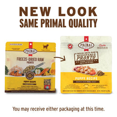 Primal Pet Foods Pronto Mini Nuggets being scooped for easy serving.