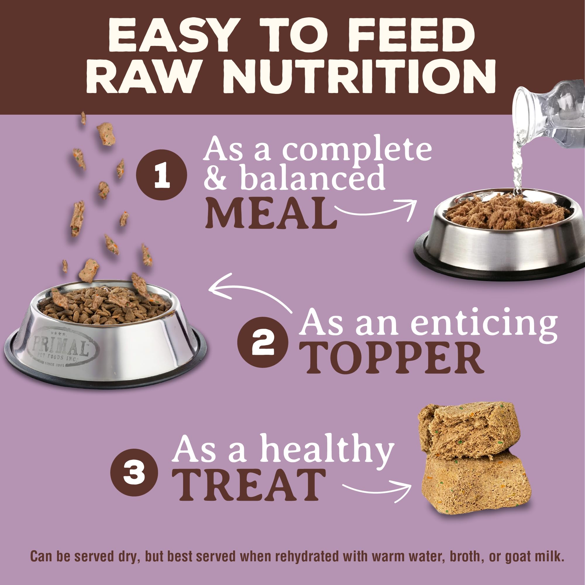 Primal turkey nuggets probiotics feature communicates added gut-friendly probiotics.