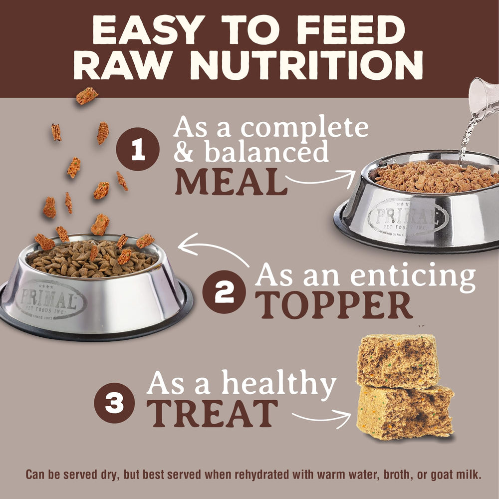 Crumbled Primal Venison Nuggets prepared for quick serving