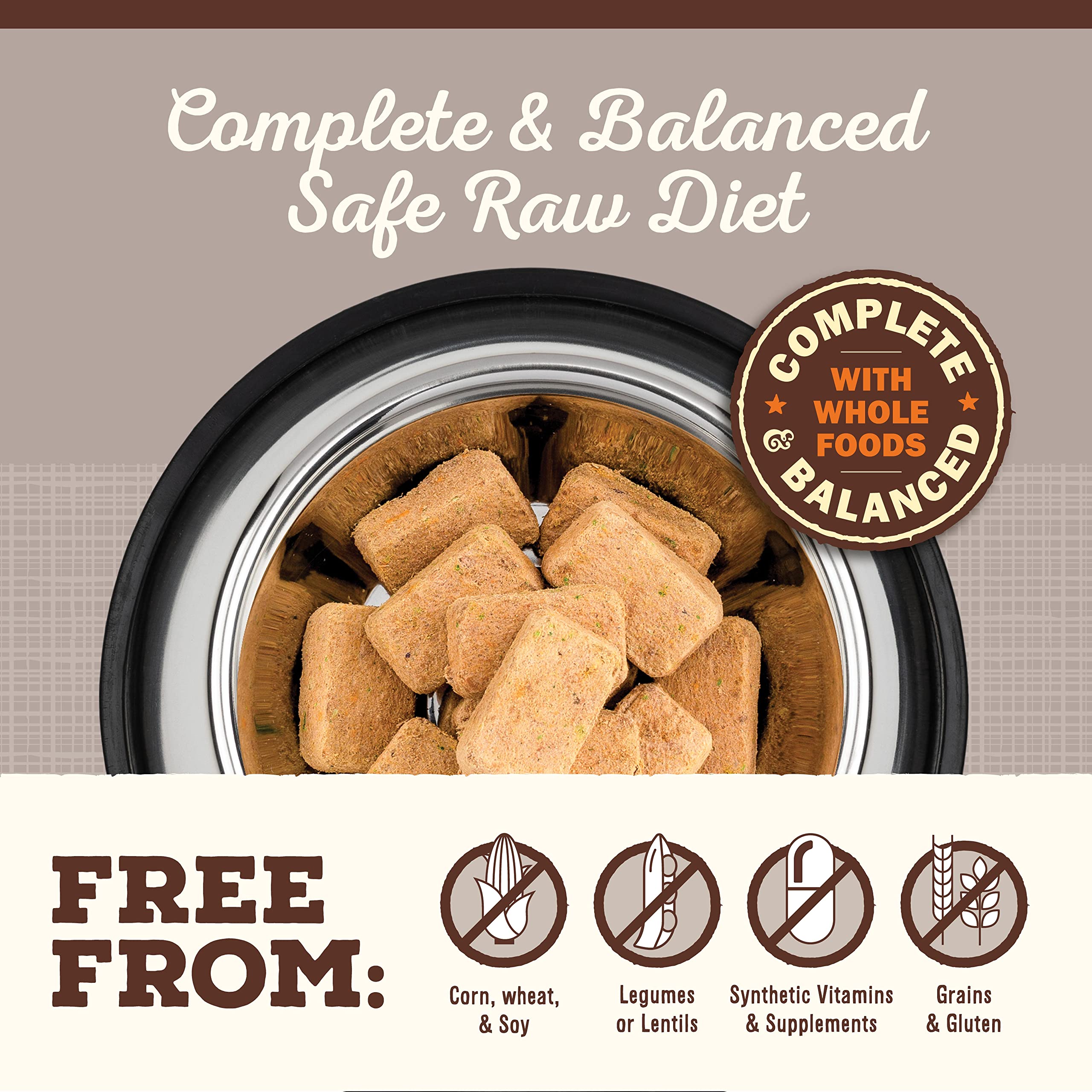 Primal Venison Nuggets topper on kibble bowl, enhancing flavor