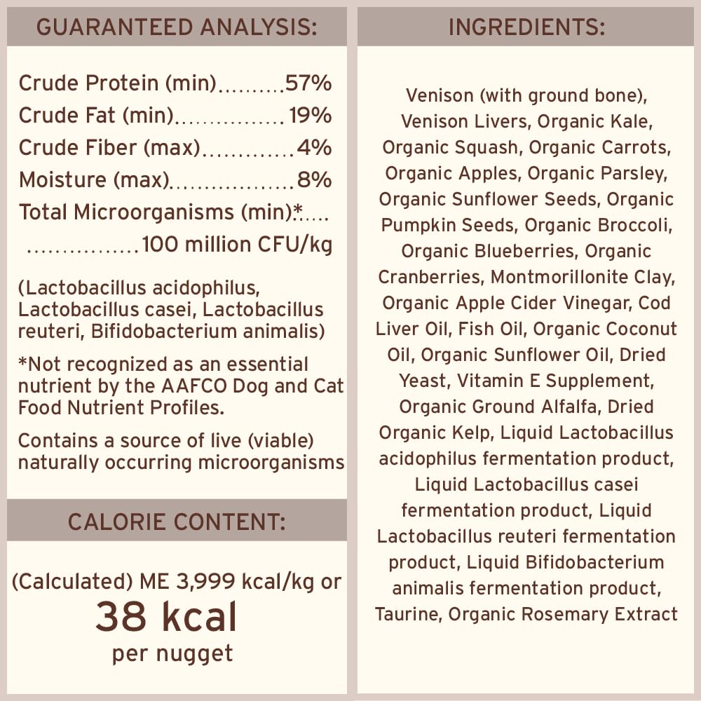 Primal Venison Nuggets made in the USA, crafted from real ingredients