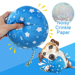 Prime Pets squeaky bone dog toy sparks interactive chewing.