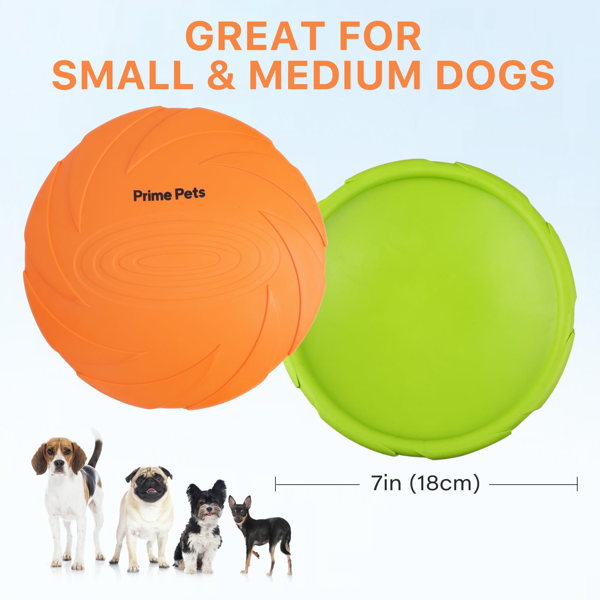 Prime Pets disc floating on water enables easy retrieval during pool play.