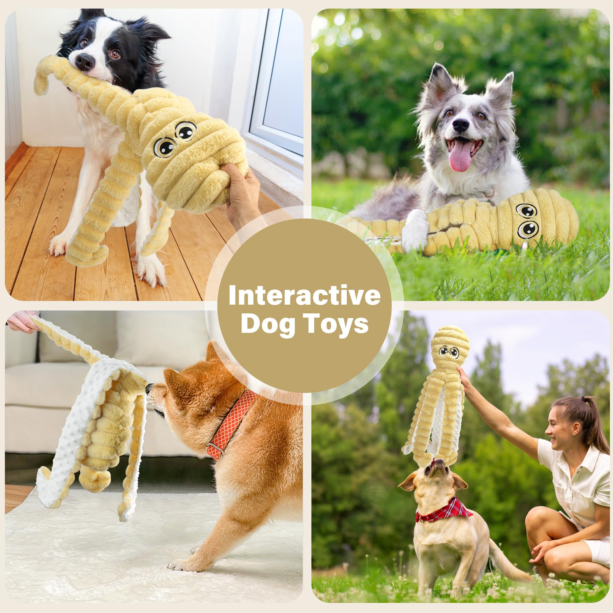 Prime Pets tug-friendly octopus toy supports gentle interactive games.