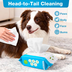 Prime Pets dog wipes aid hygienic butt and sensitive areas between baths