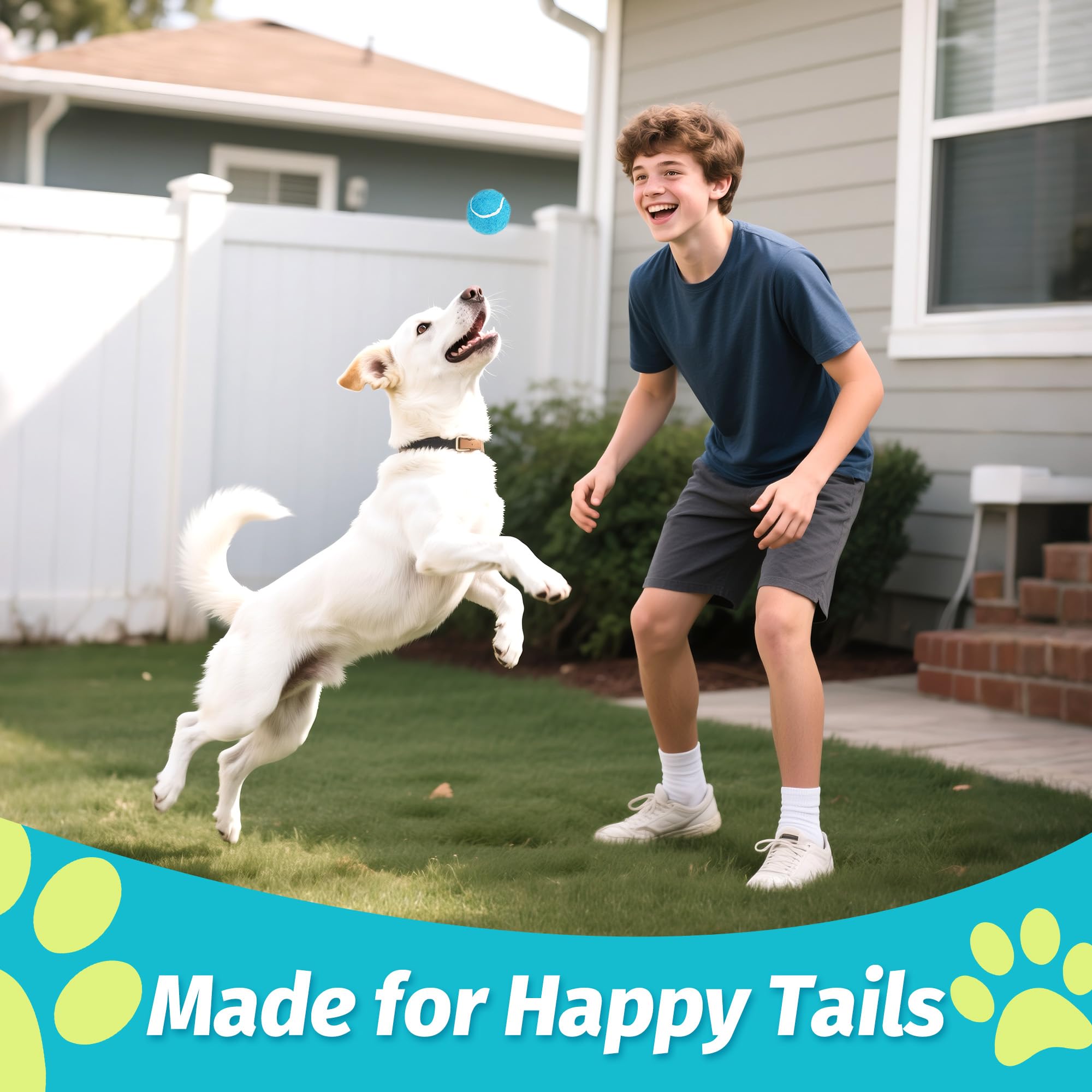 Prime Pets Squeaky Ball supports interactive play for multiple dogs.