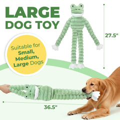 Prime Pets plush frog body, cuddle-worthy comfort during fetch