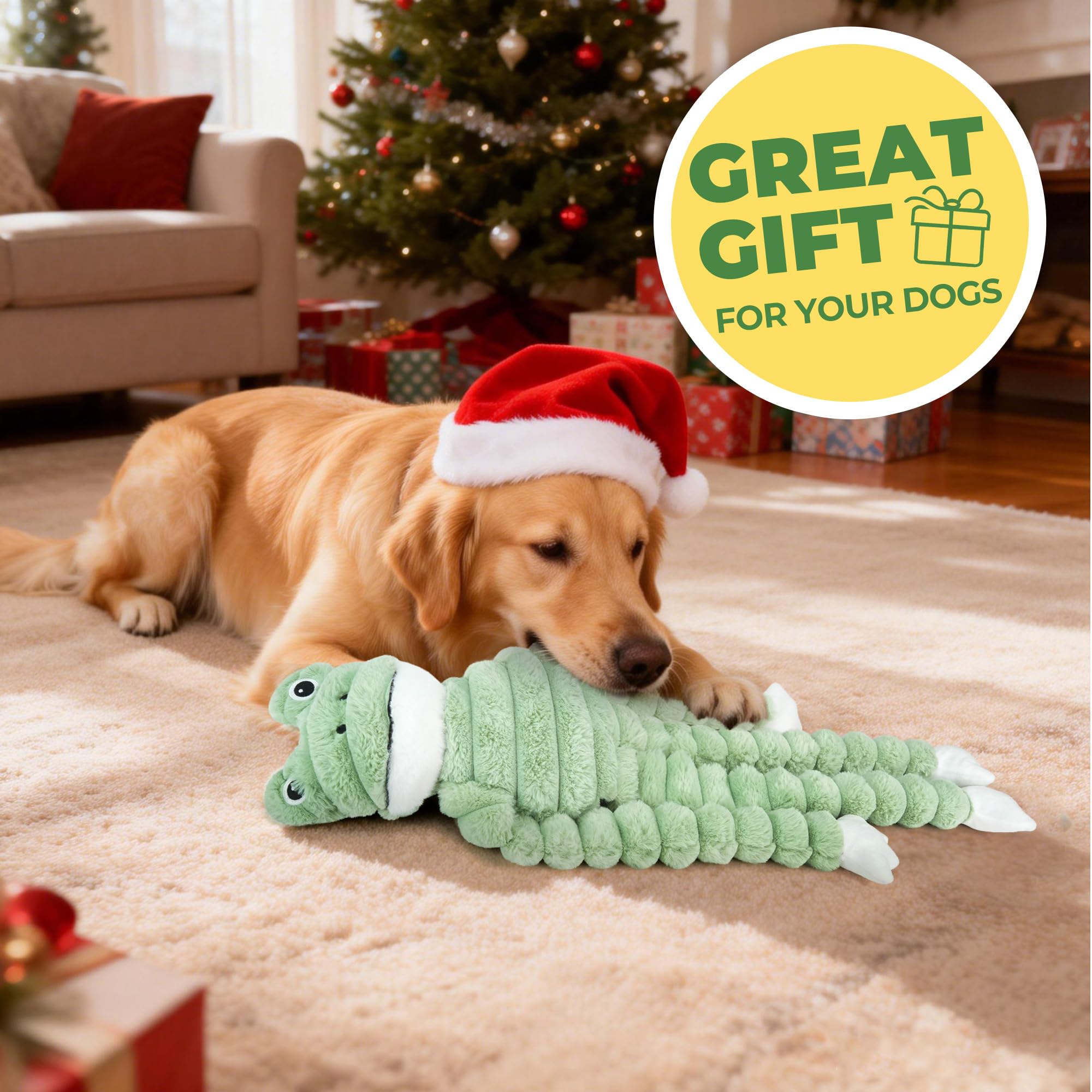 Prime Pets plush frog gift idea for large dogs and parties