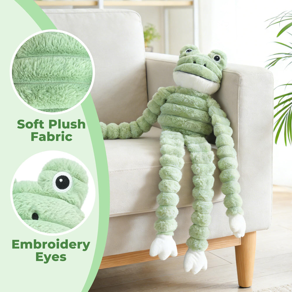 Prime Pets plush frog ideal for indoor and outdoor play