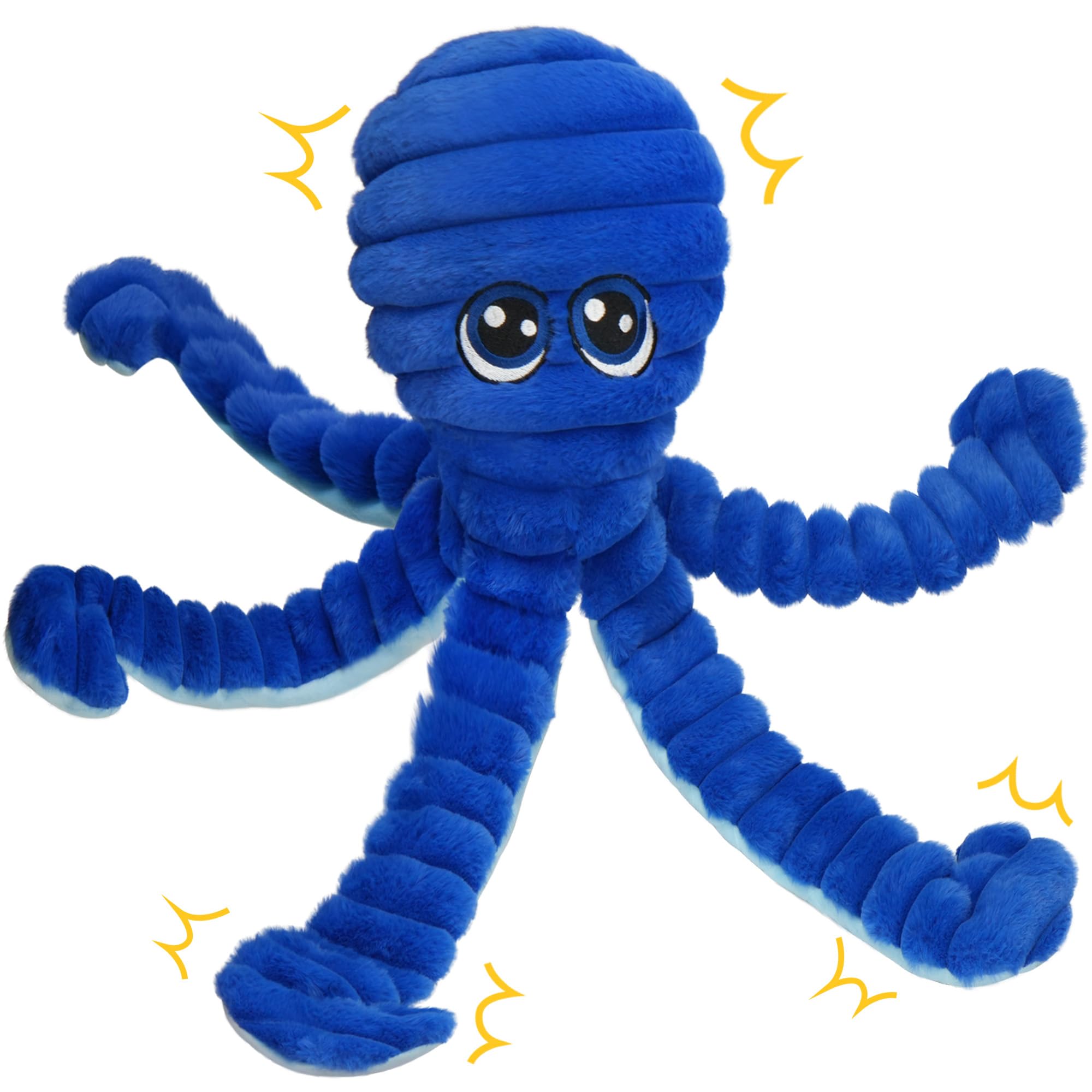 Prime Pets octopus head squeaker invites active play and fetch for large dogs.