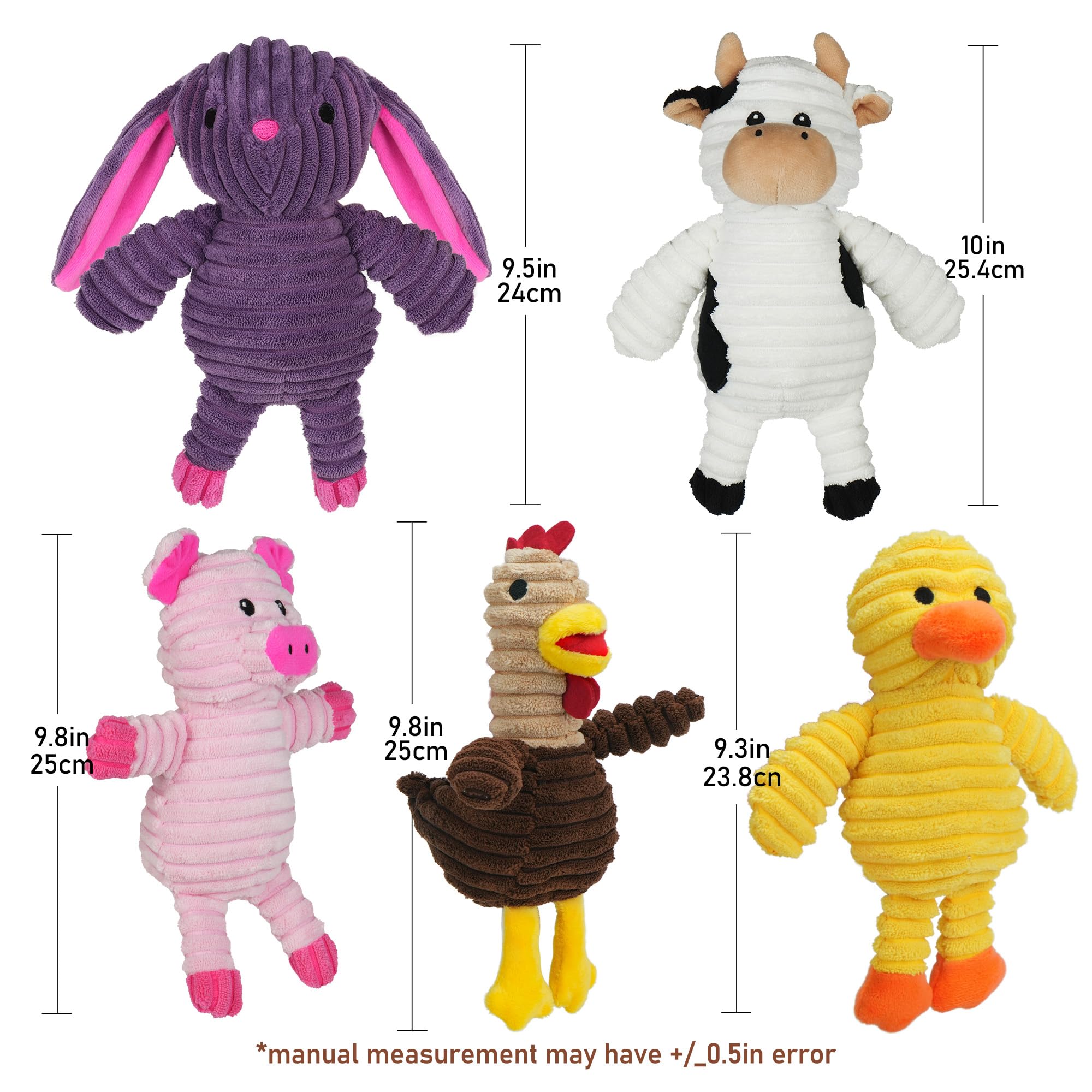 Prime Pets white cow plush toy for fetch and gentle companionship.