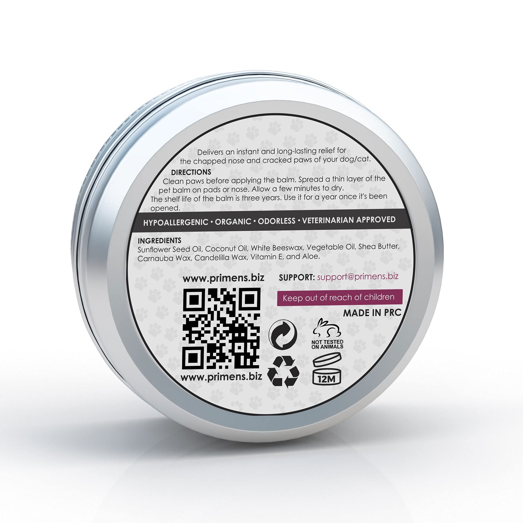Primens packaging and branding on jar with natural ingredients