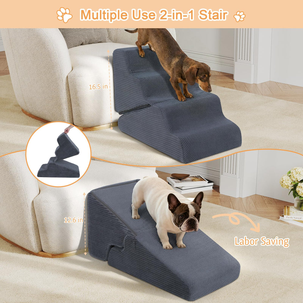 PrimePATIO dog stairs for high bed help pets reach couches safely.