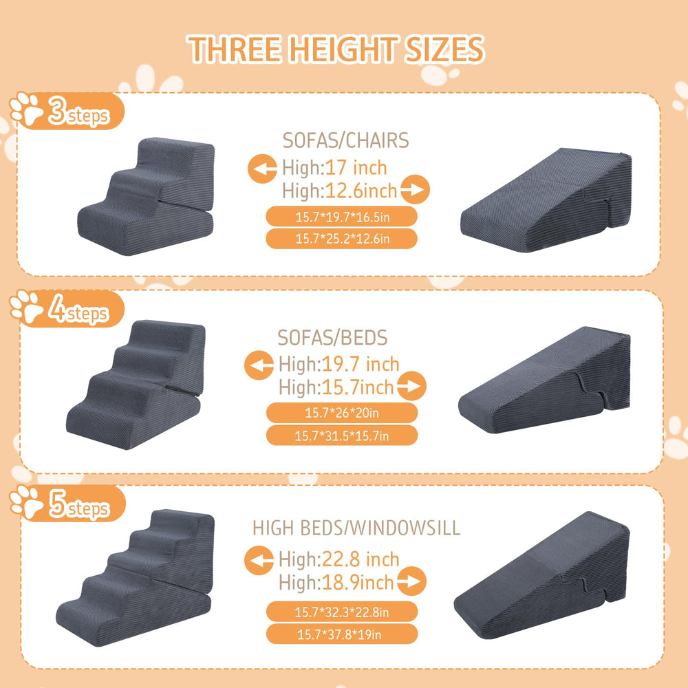 PrimePATIO foldable dog stairs are easy to store when not needed.