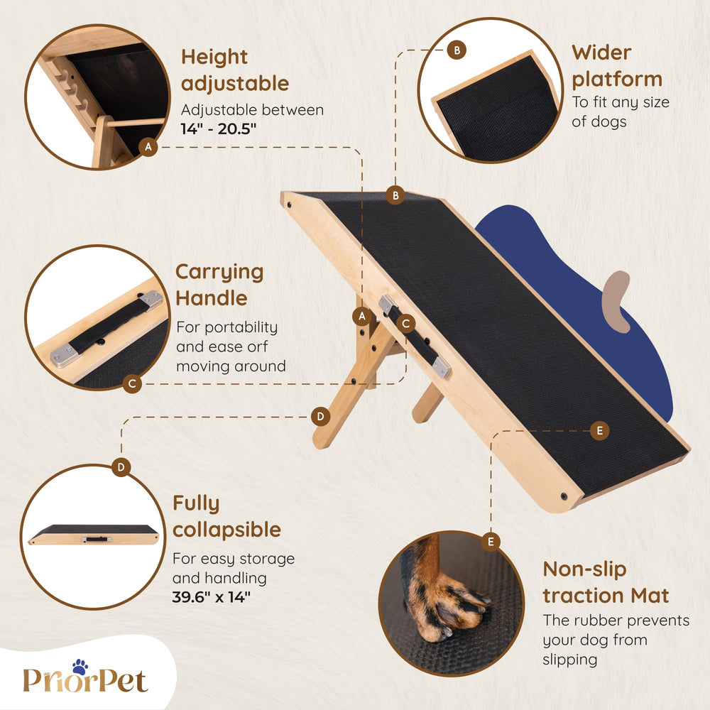PRIORPET birchwood grain detail highlighting sturdy construction