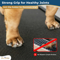 PriorPet dog ramp couch seven-height settings tailor to different chairs.