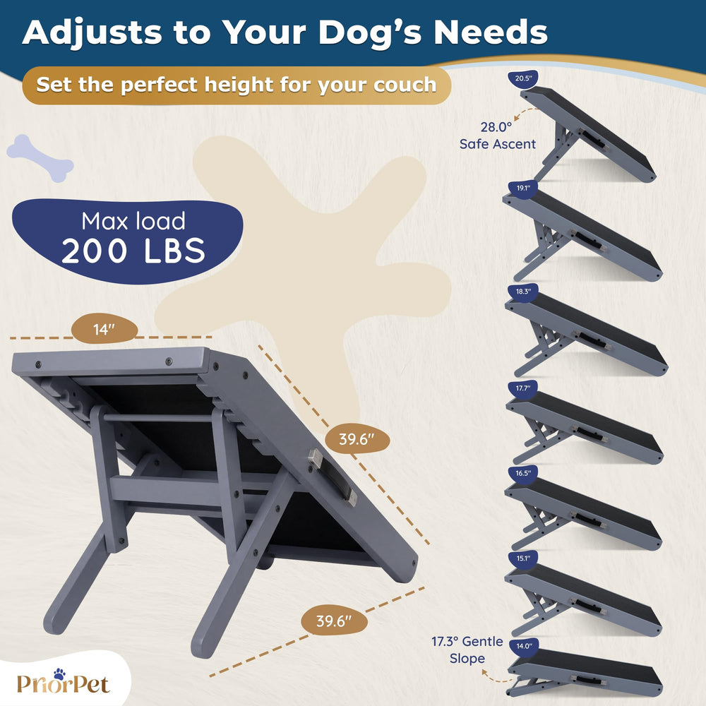 PRIORPET no-assembly dog ramp saves setup time.