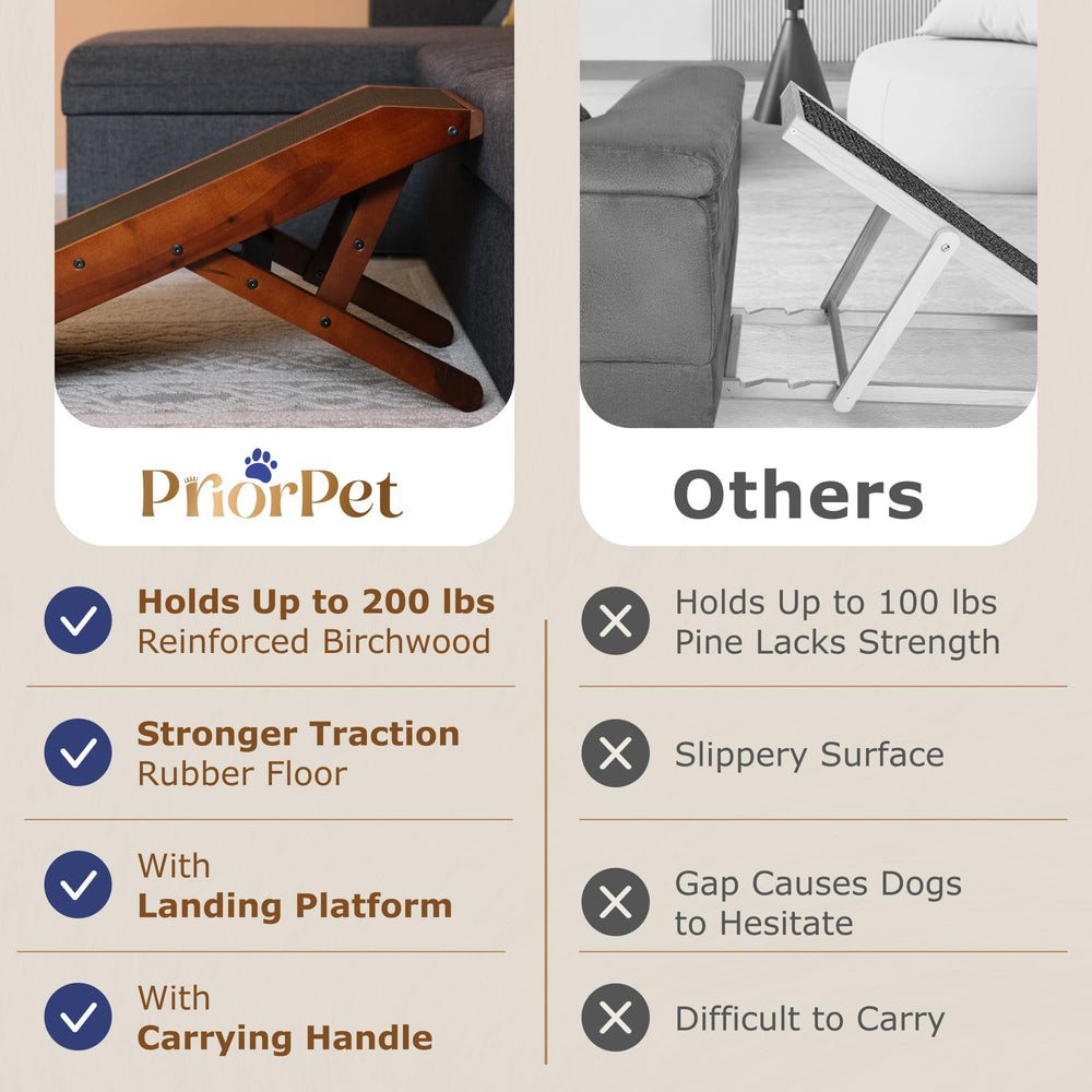 Priorpet dog ramp small-dog-friendly helps dachshunds and terriers on sofas.