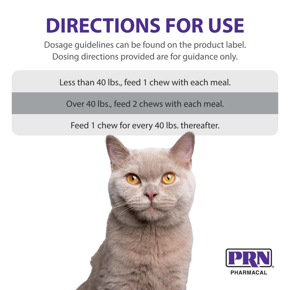 PRN CoproBan bottle and chews showing convenient vet-recommended use.