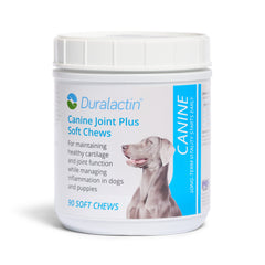 PRN Pharmacal Duralactin dog joint chews bottle front promotes mobility support.