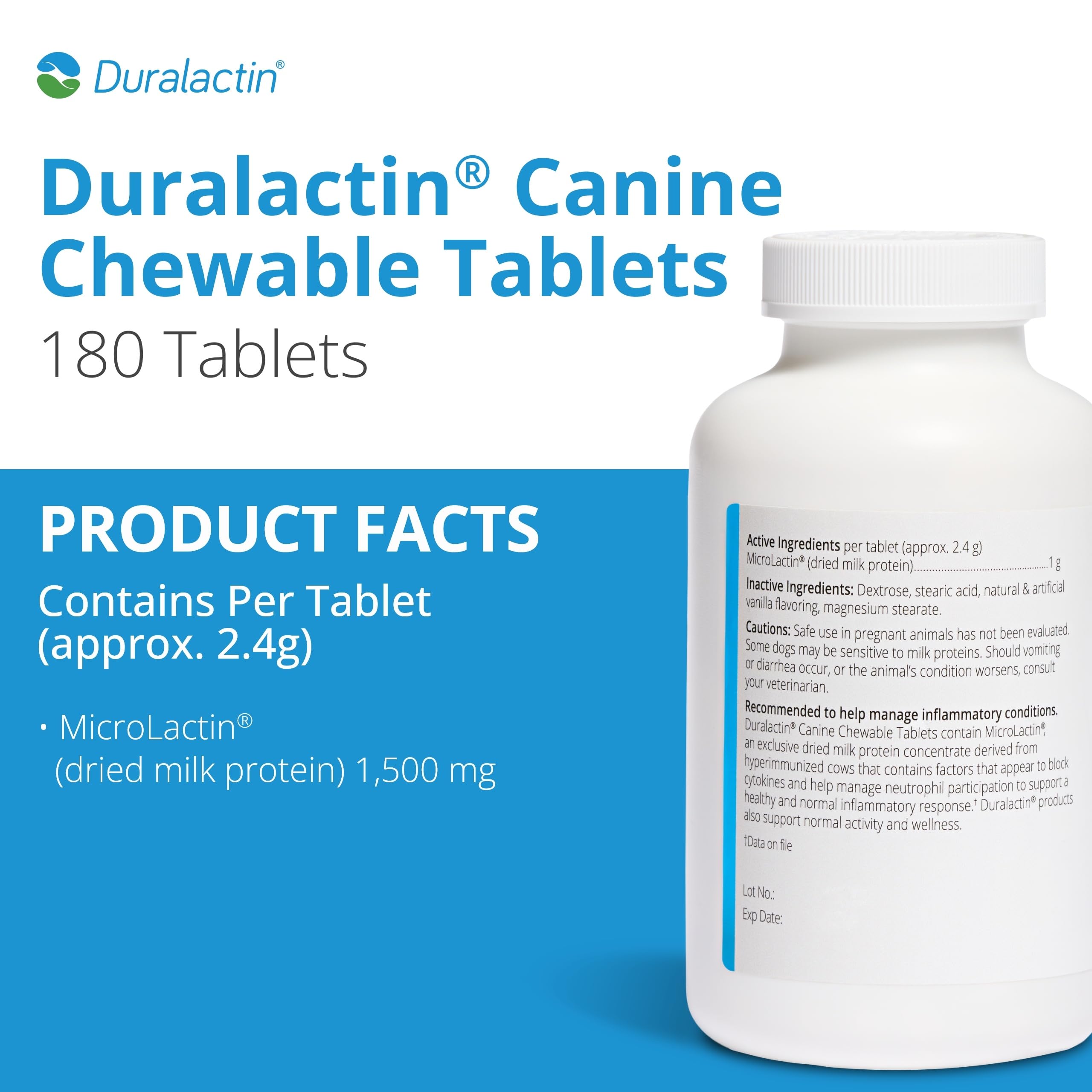 PRN Duralactin with MicroLactin for canine mobility support.