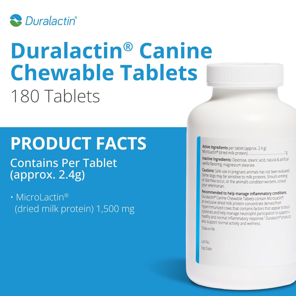 PRN Duralactin with MicroLactin for canine mobility support.