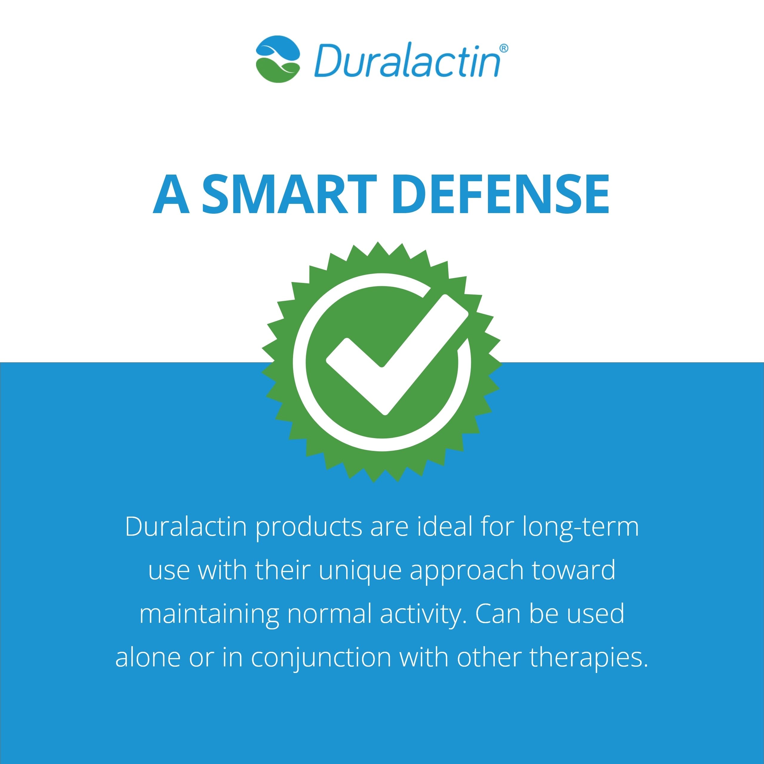 Easy-to-chew PRN Duralactin tablets for regular use.
