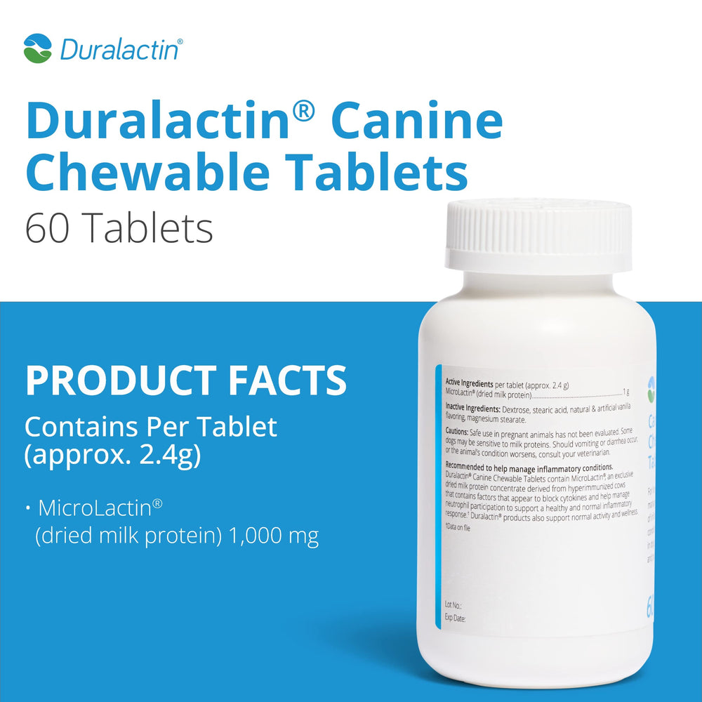 Close-up PRN Duralactin vanilla dog chews for easy daily use